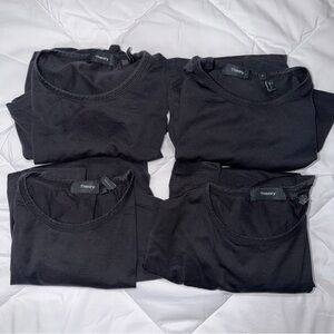 Theory Men's SM Charcoal Short Sleeve Tee Bundle x4